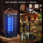 Electric Bug Zapper with 4200 Volt Grid and 365nm UV Bulb for Outdoor Patios All Vera Mart