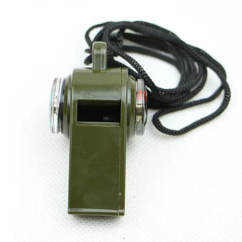 150 Decibel Emergency Whistle with Built-in Compass and Thermometer, Nylon Lanyard All Vera Mart