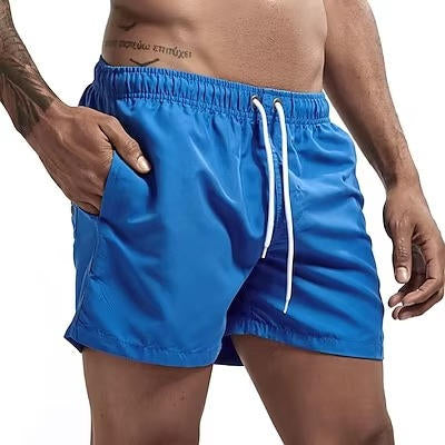 Men's Athletic Swim Trunks with Mesh Liner and Three Pockets, Quick Dry All Vera Mart