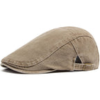Denim Flat Cap with Eight Panel Construction and Adjustable Interior Band All Vera Mart