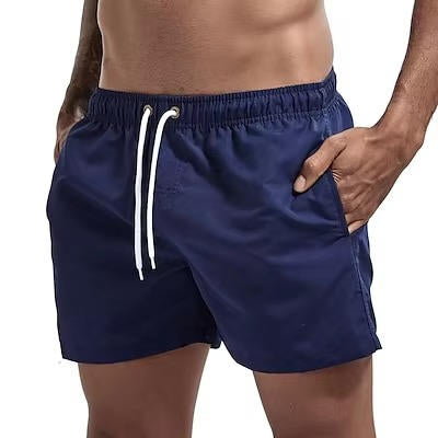 Men's Athletic Swim Trunks with Mesh Liner and Three Pockets, Quick Dry All Vera Mart