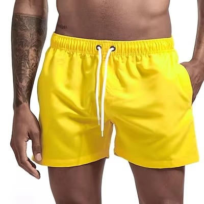 Men's Athletic Swim Trunks with Mesh Liner and Three Pockets, Quick Dry All Vera Mart