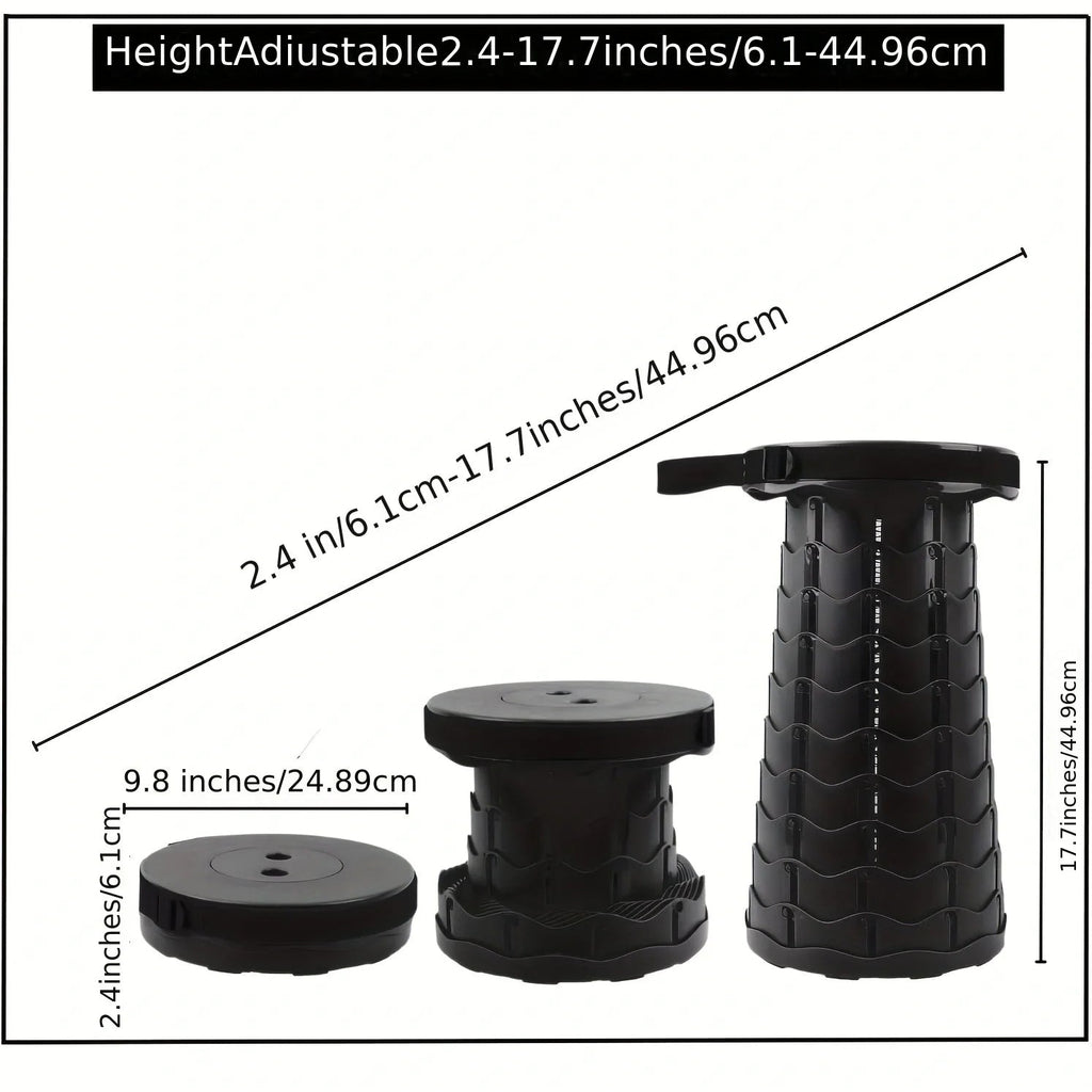 Telescopic Stool with Dual Carry Straps and 330lb Weight Capacity All Vera Mart