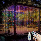 String LED Curtain Lights with Remote Control and 8 Display Modes All Vera Mart