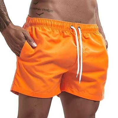Men's Athletic Swim Trunks with Mesh Liner and Three Pockets, Quick Dry All Vera Mart