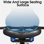 Bike Saddle with Memory Foam Cushioning and Dual Spring Absorption, Reflective Strips All Vera Mart