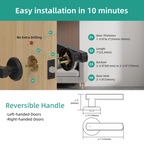 Biometric Door Lock with Fingerprint Scanner and Touchscreen Keypad All Vera Mart