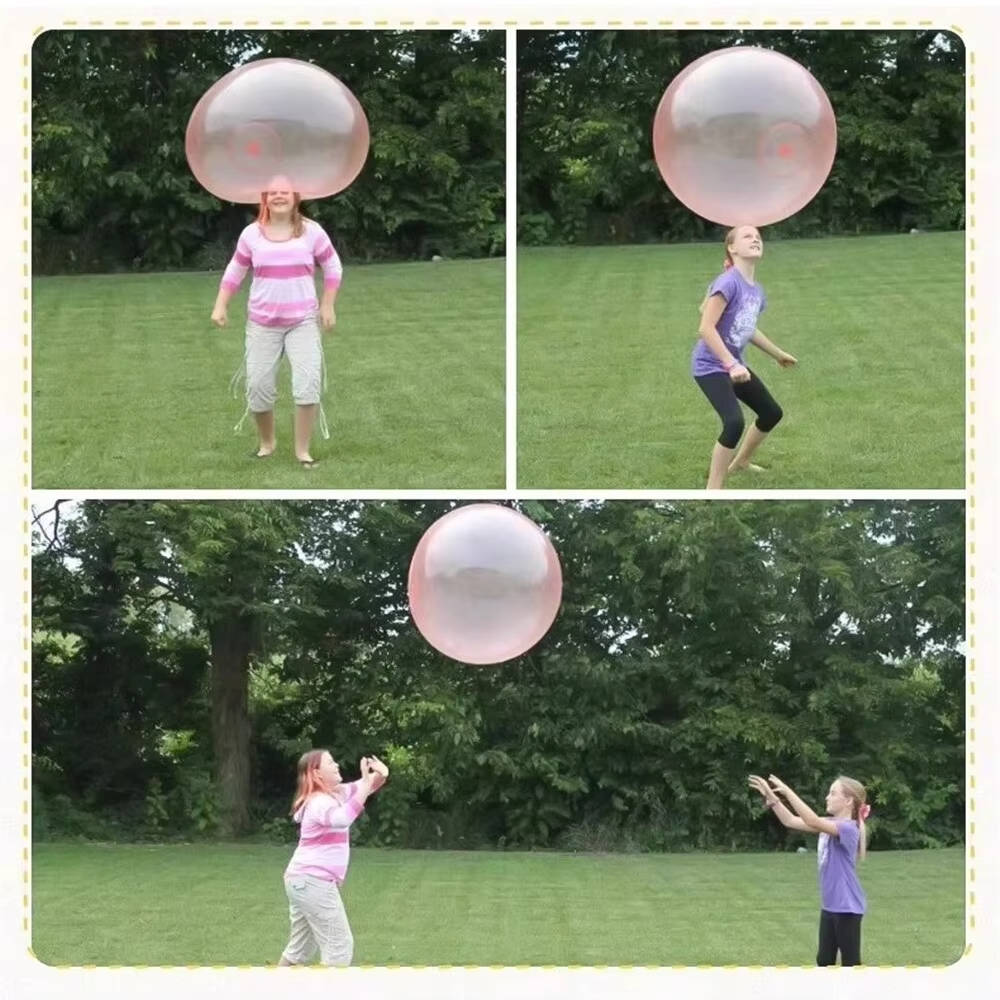 Inflatable Jelly Ball Set with Air and Water Fill for Outdoor Play, 3-Pack All Vera Mart