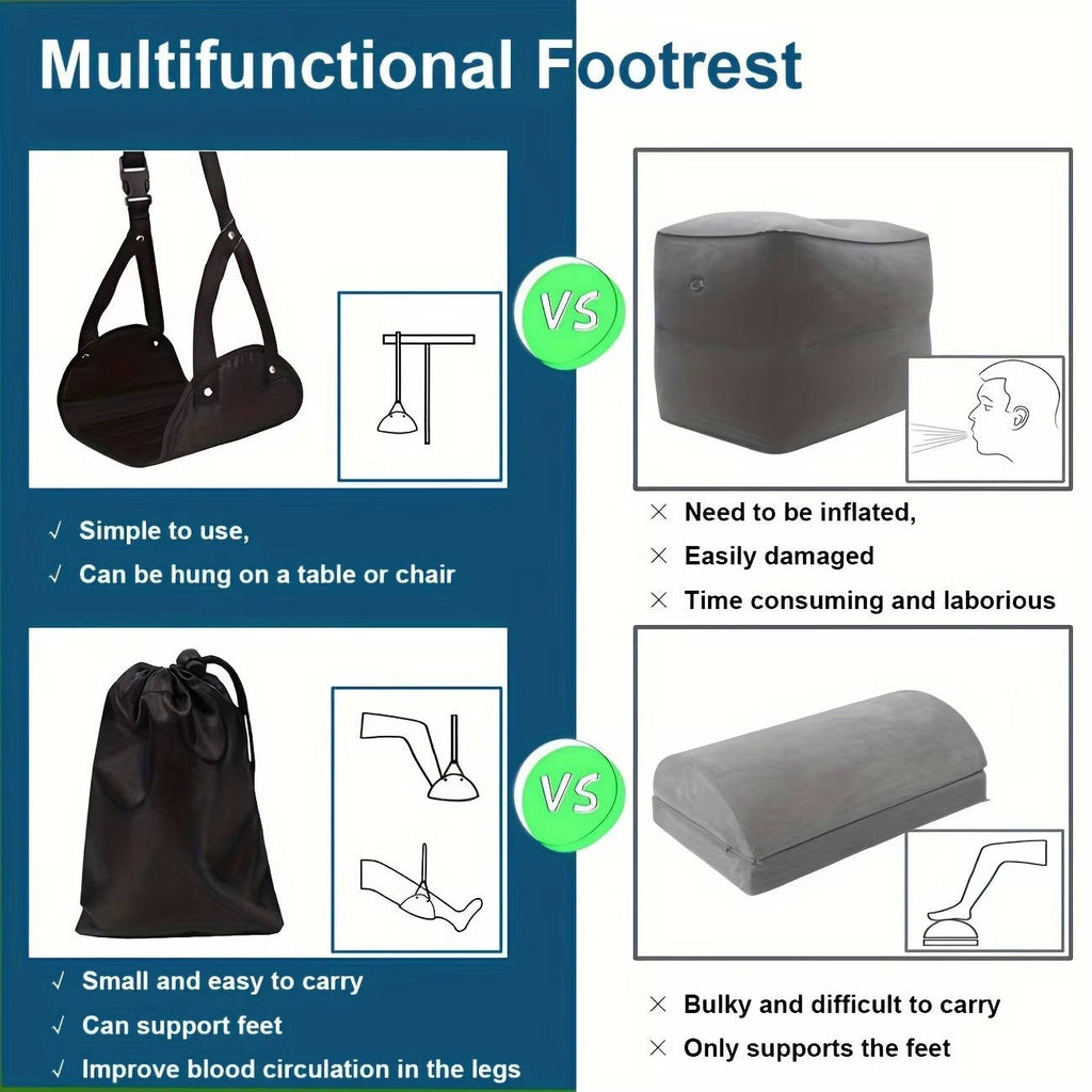 Foot Hammock with Adjustable Height and Dual Buckle System, 2-Pack All Vera Mart