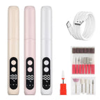 Electric Nail Drill with 8 Drill Bits and LED Display for Acrylic and Gel Nails All Vera Mart