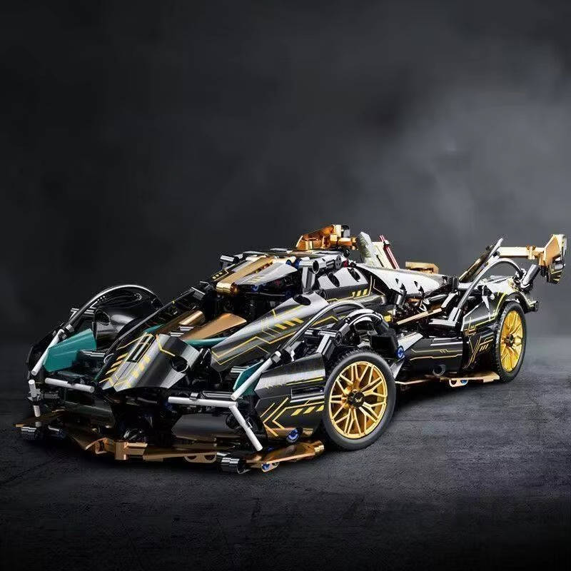 Working Supercar Building Block Set with Steering System and Suspension, 1690 Pieces All Vera Mart