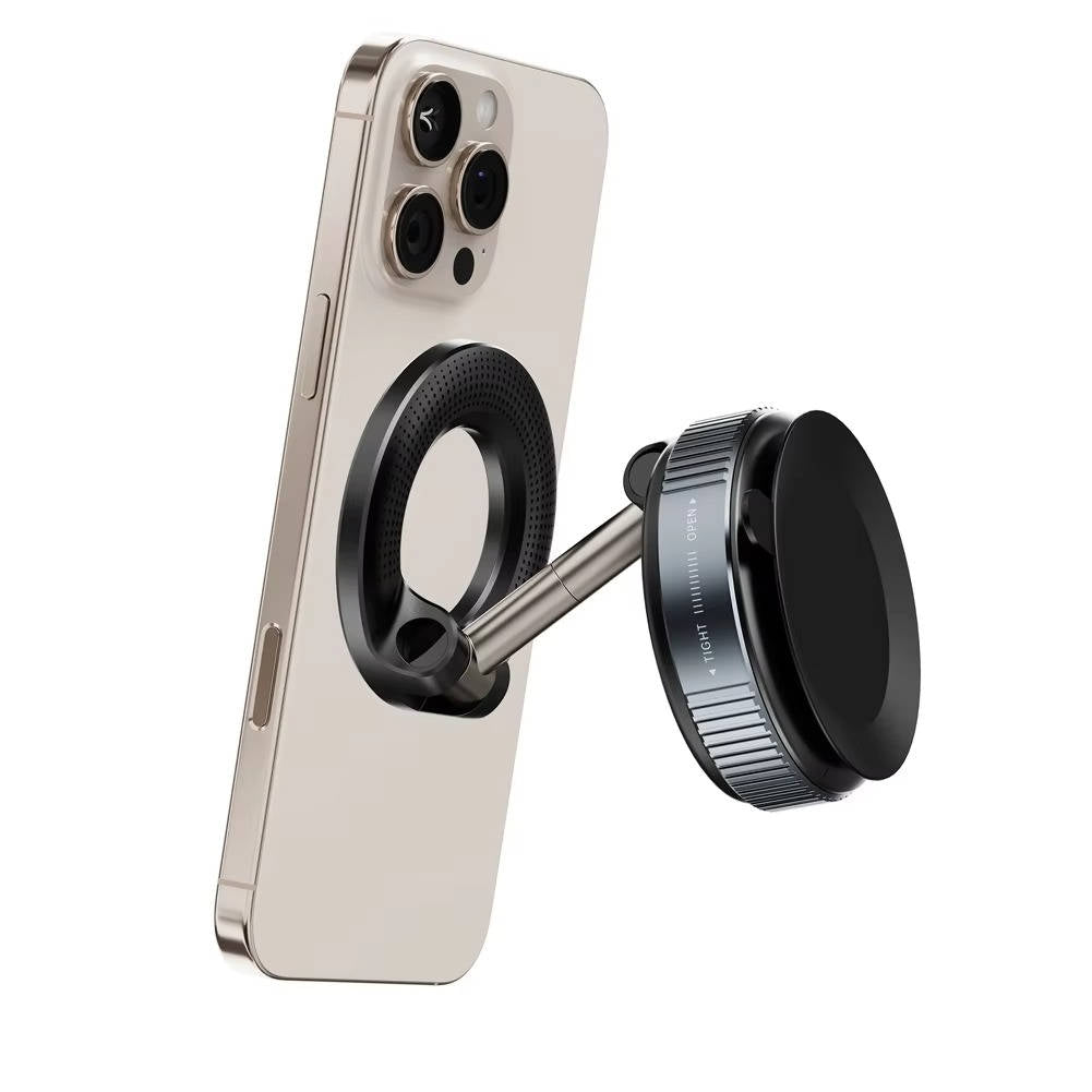 Magnetic Phone Holder with 360° Rotation and Suction Mount for Vehicles All Vera Mart