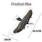 RC Eagle Aircraft with Gyro Stabilization and Dual Channel Remote, 15in Wingspan All Vera Mart