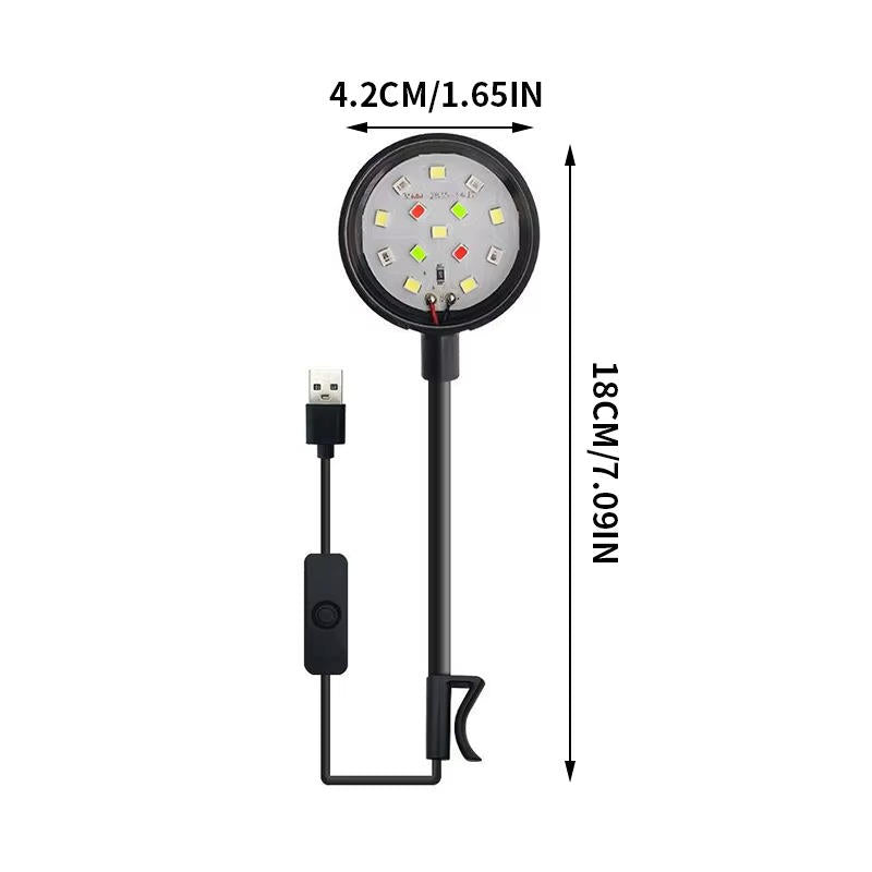 Aquarium Clip Light with Full Spectrum Bulbs and 360 Degree Gooseneck Arm All Vera Mart
