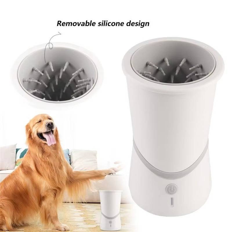 Dog Paw Cleaner with Rotating Silicone Brushes and Dual Speed Settings All Vera Mart