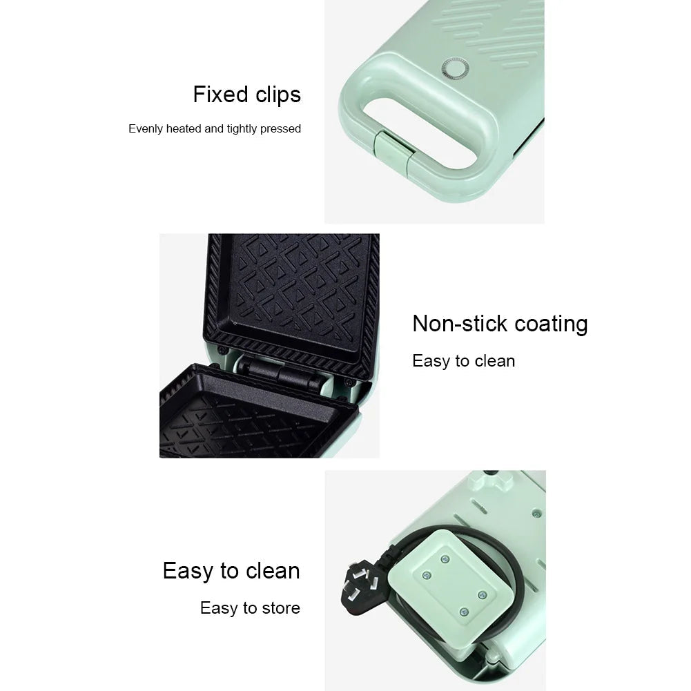 Dual-Plate Sandwich Press with Nonstick Coating and Locking Handle All Vera Mart