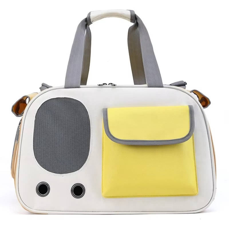 Pet Carrier with Dual Top and Side Openings and Mesh Ventilation, Foldable All Vera Mart
