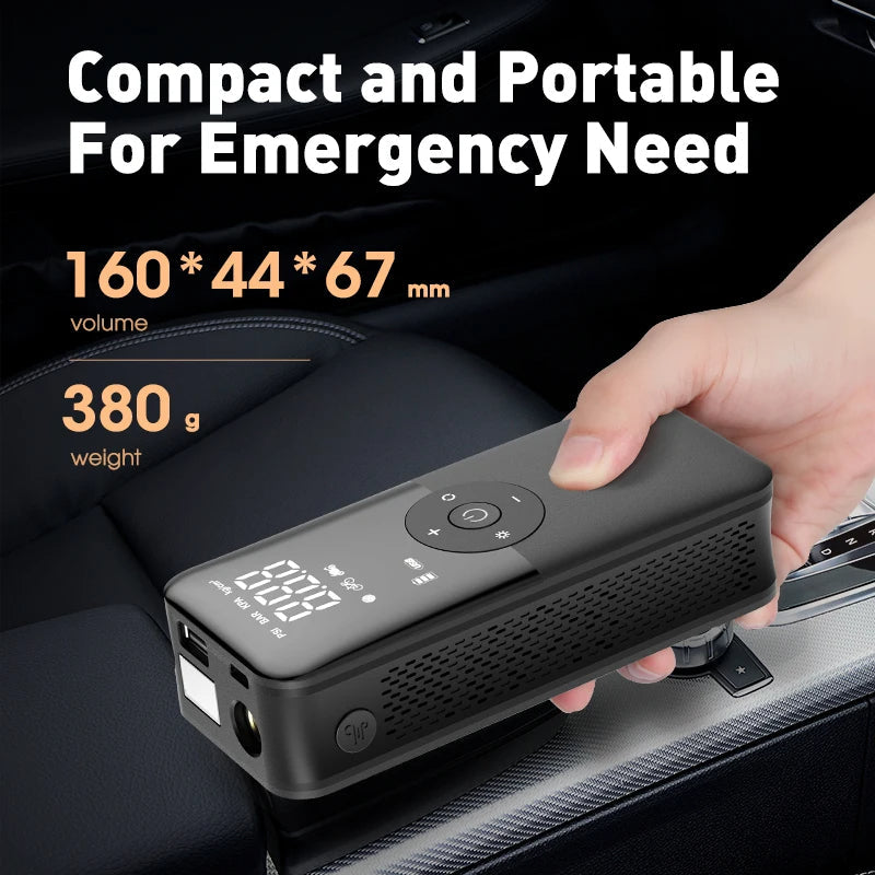 Portable Air Compressor with Digital Display and LED Light, 150 PSI All Vera Mart