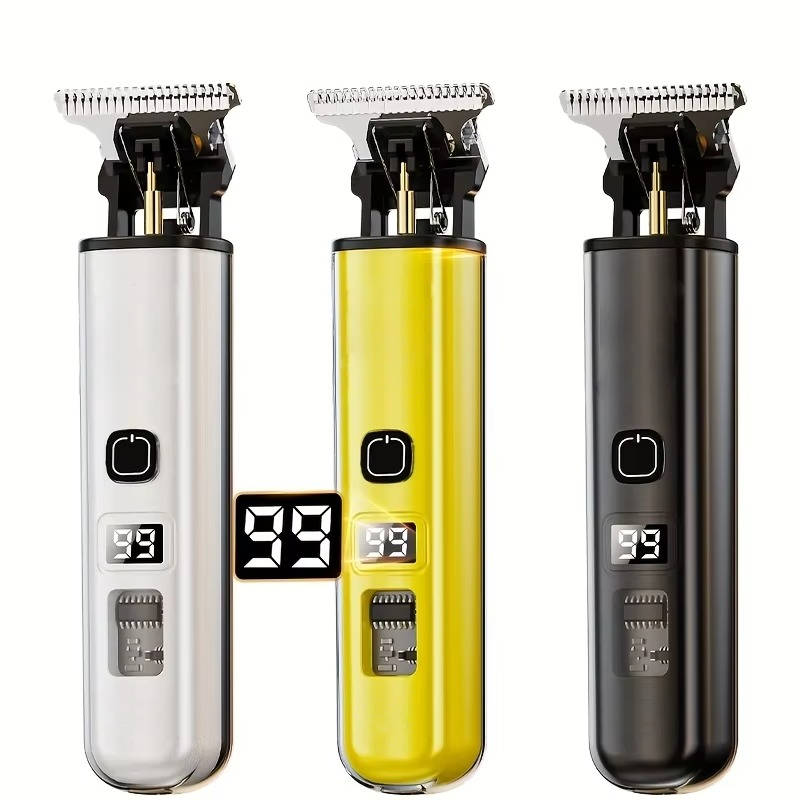 Cordless Hair Clippers with LED Battery Display and Manganese Steel Blade, 60 Minute Runtime All Vera Mart