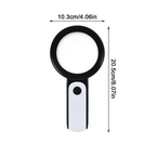 Handheld 30x Magnifier with Built In LED Lights and a Lightweight One Hand Grip