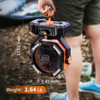 Dual Motor Camping Fan with 20000mAh Battery and LED Lights, Remote Control All Vera Mart