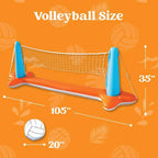 Pool Volleyball Net with Basketball Hoop and Inflatable Balls, Anchor Bags All Vera Mart
