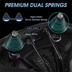 Bike Saddle with Memory Foam Cushioning and Dual Spring Absorption, Reflective Strips All Vera Mart