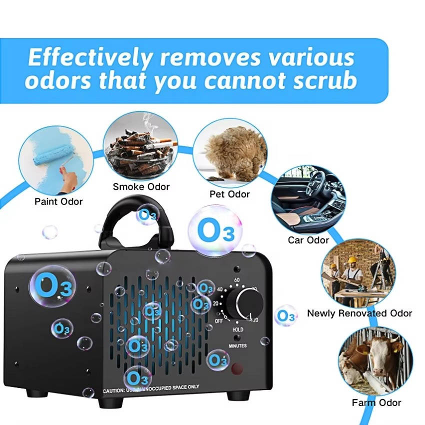 Ozone Generator with Double Layer Plate and Timer Control for 6000 Sq.Ft Odor Removal All Vera Mart