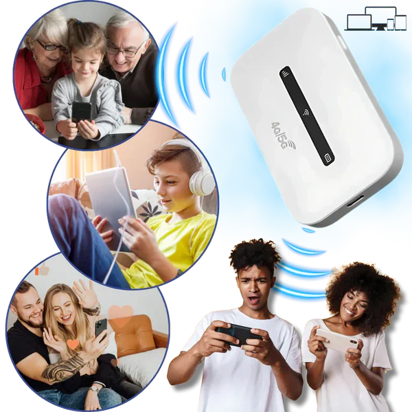 Portable 4G LTE Hotspot with 10-Device Connection and 150 Mbps Speed All Vera Mart
