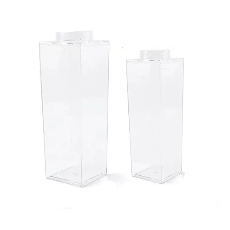 Milk Carton Water Bottle with Wide Mouth Opening and Leak-Proof Twist Lid All Vera Mart