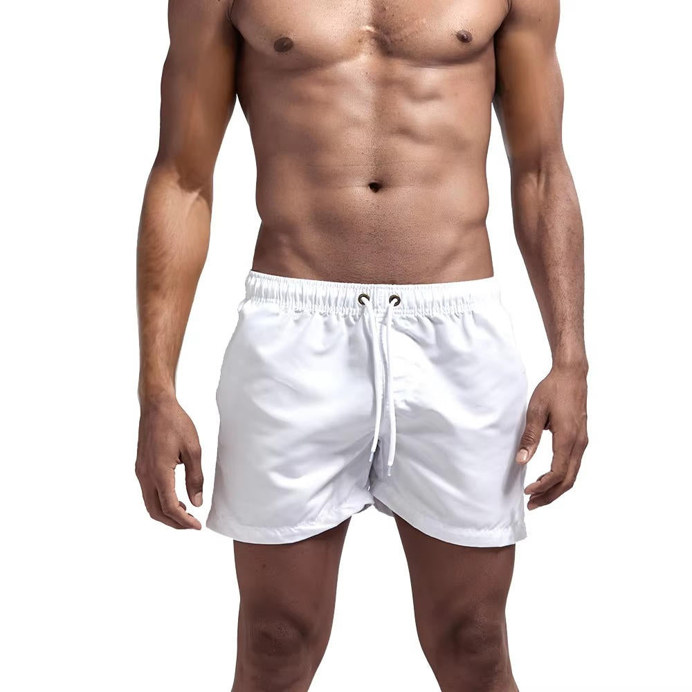 Men's Athletic Swim Trunks with Mesh Liner and Three Pockets, Quick Dry All Vera Mart