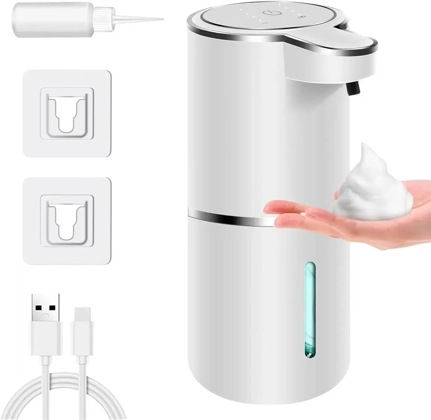 Infrared Motion Sensor Soap Dispenser with USB Rechargeable Battery and IPX5 Splash Protection All Vera Mart