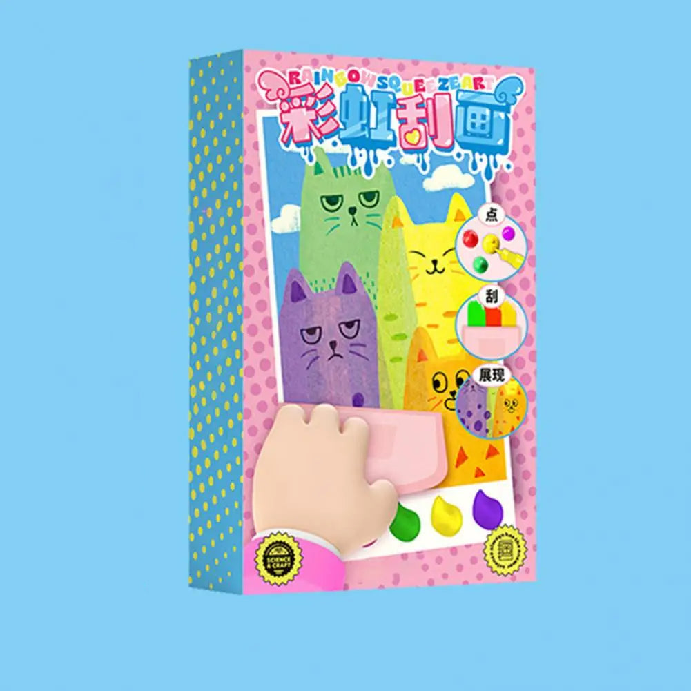 Squeegee Painting Kit for Kids with Watercolor Pens and Stickers, 20 Sheets All Vera Mart
