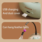 Interactive Rolling Cat Toy with Laser and Feather Bells, Obstacle Detection All Vera Mart