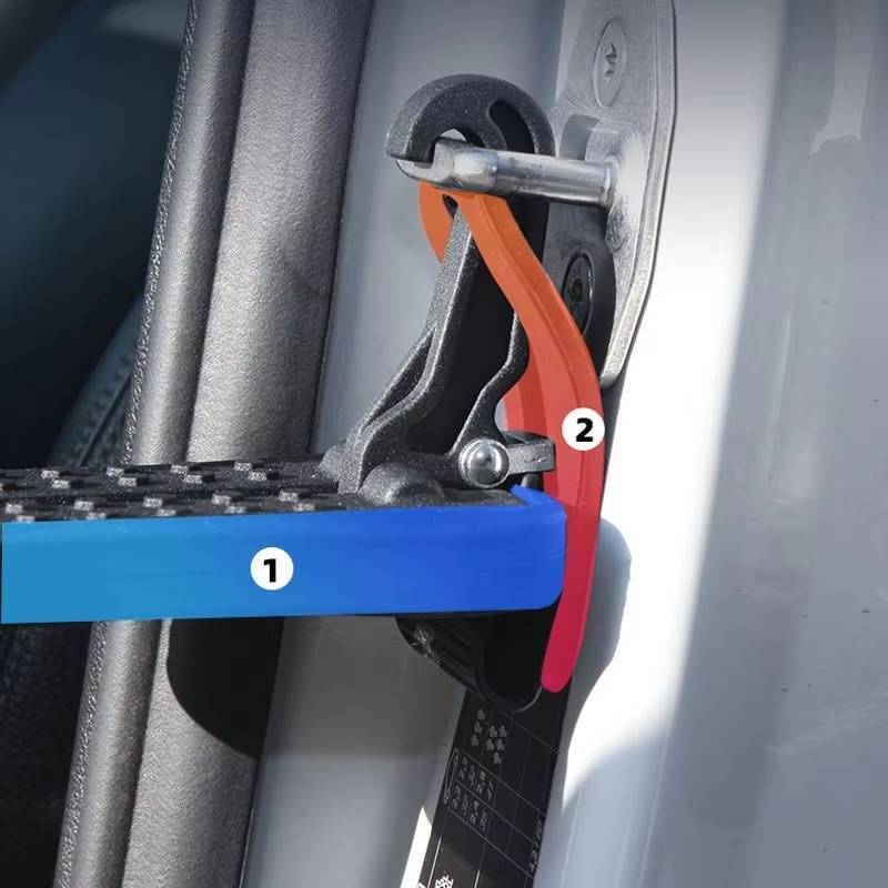 Aluminum Alloy Roof Rack Step with Rotatable Hook and Textured Grip, Window Breaker All Vera Mart