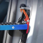 Aluminum Alloy Roof Rack Step with Rotatable Hook and Textured Grip, Window Breaker All Vera Mart