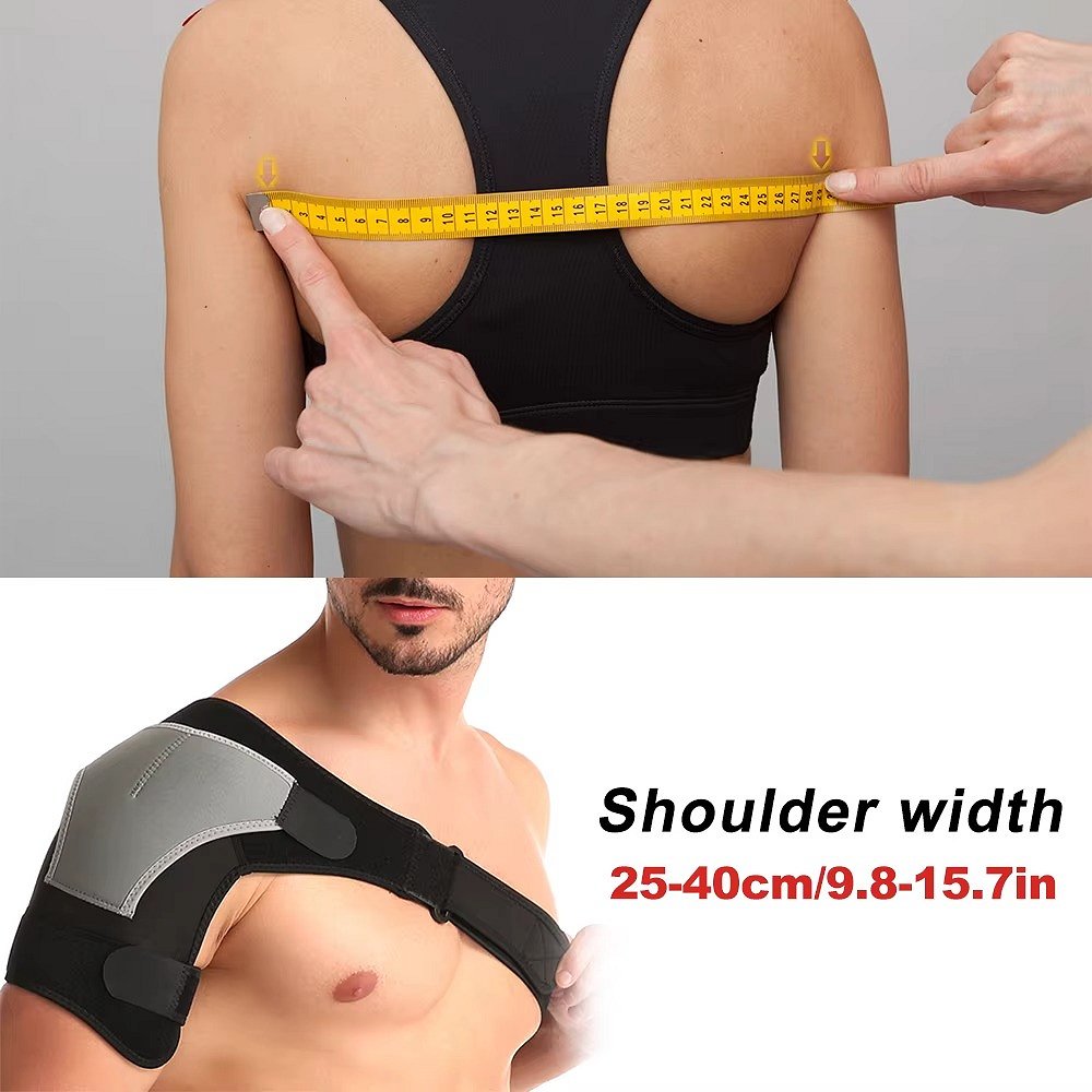 Adjustable Shoulder Compression Brace with Dual Straps and Ice Pack Pocket All Vera Mart