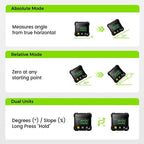 Digital Angle Finder with Magnetic Base and USB Rechargeable Battery All Vera Mart