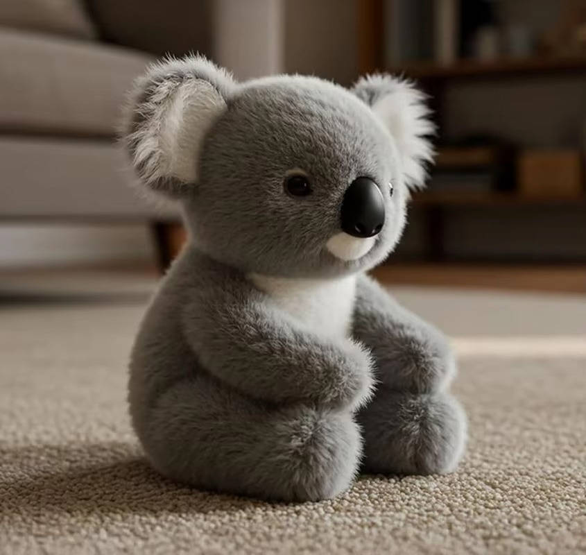 Weighted Koala Plush with Soft Fabric and Realistic Design, Portable Stress Tool All Vera Mart
