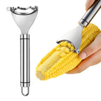 Stainless Steel Corn Kernel Stripper with Serrated Blade and Textured Handle All Vera Mart