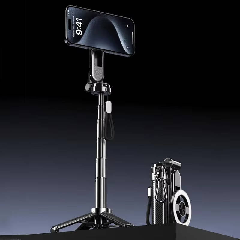 Magnetic Selfie Stick with 360-Degree Rotation and Remote Shutter, 33ft Range All Vera Mart