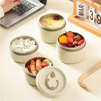 Insulated Food Container Set with Three Steel Containers and Padded Carry Bag All Vera Mart