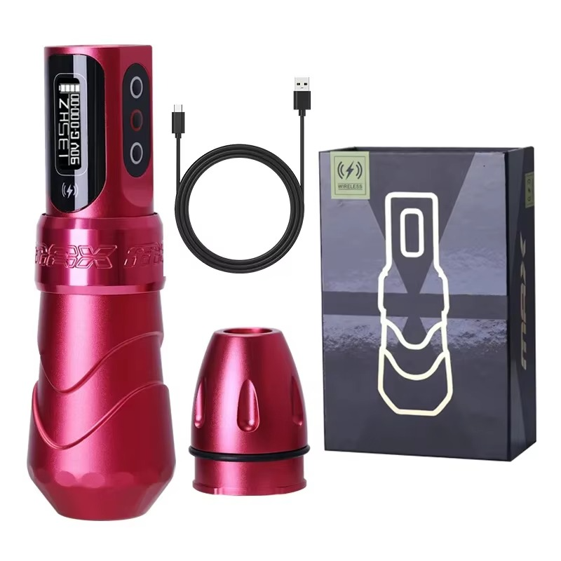 Wireless Tattoo Pen with 10,000 RPM Brushless Motor and LED Display, 10-Hour Battery All Vera Mart