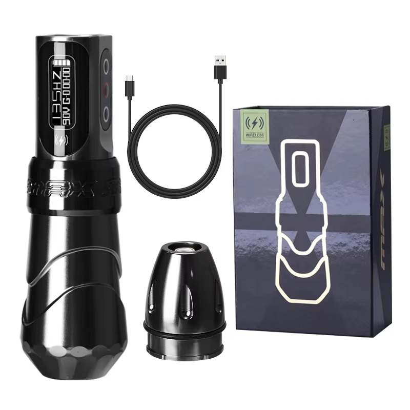 Wireless Tattoo Pen with 10,000 RPM Brushless Motor and LED Display, 10-Hour Battery All Vera Mart