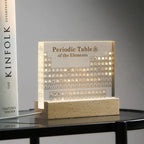 Periodic Table Display with 83 Real Elements and Illuminated Wooden Base All Vera Mart