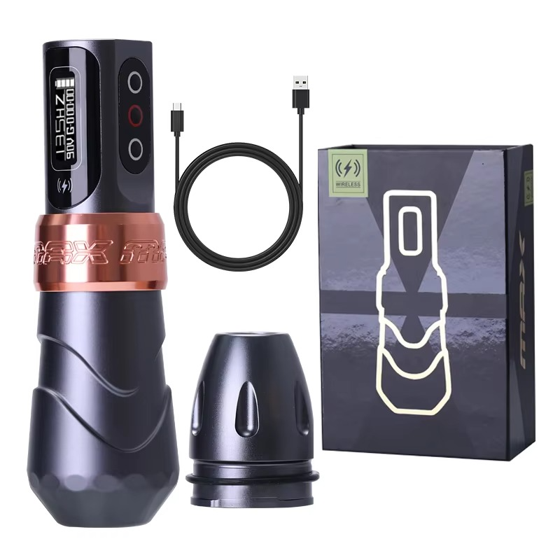 Wireless Tattoo Pen with 10,000 RPM Brushless Motor and LED Display, 10-Hour Battery All Vera Mart