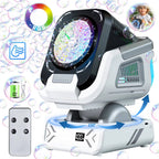 Automatic Bubble Machine with 150 Degree Rotation and RGB Lighting, 30000 Bubbles Per Minute All Vera Mart