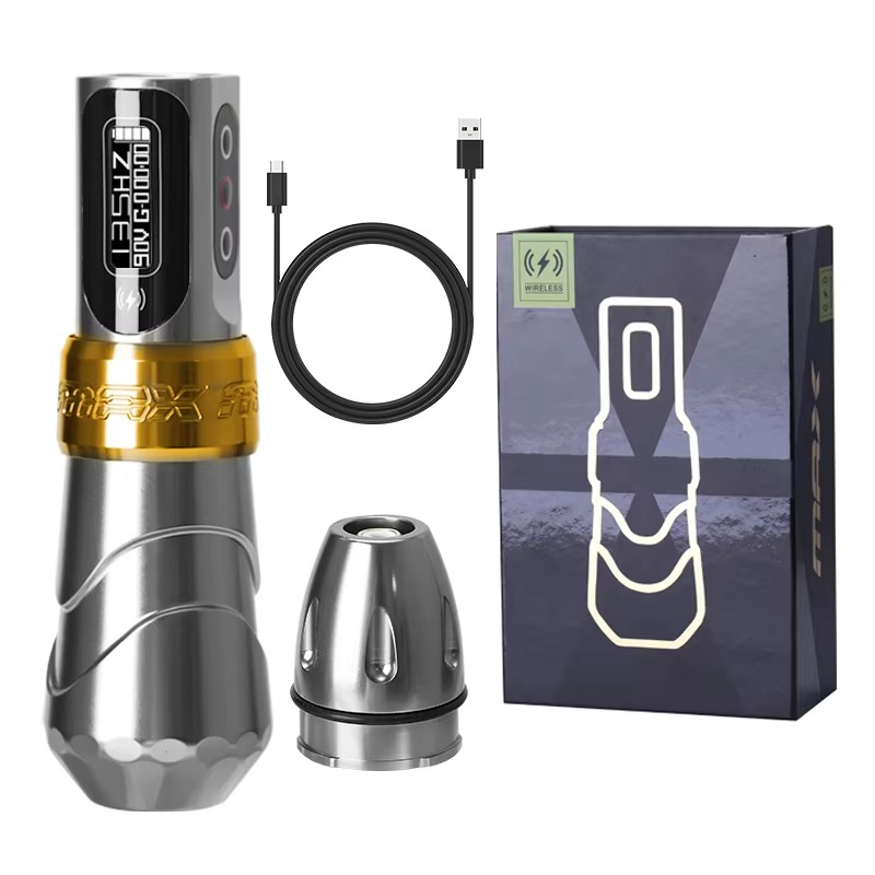 Wireless Tattoo Pen with 10,000 RPM Brushless Motor and LED Display, 10-Hour Battery All Vera Mart