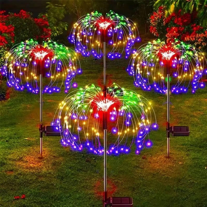 Solar Firework Lights with 60 LEDs and Bendable Copper Wires for Gardens All Vera Mart