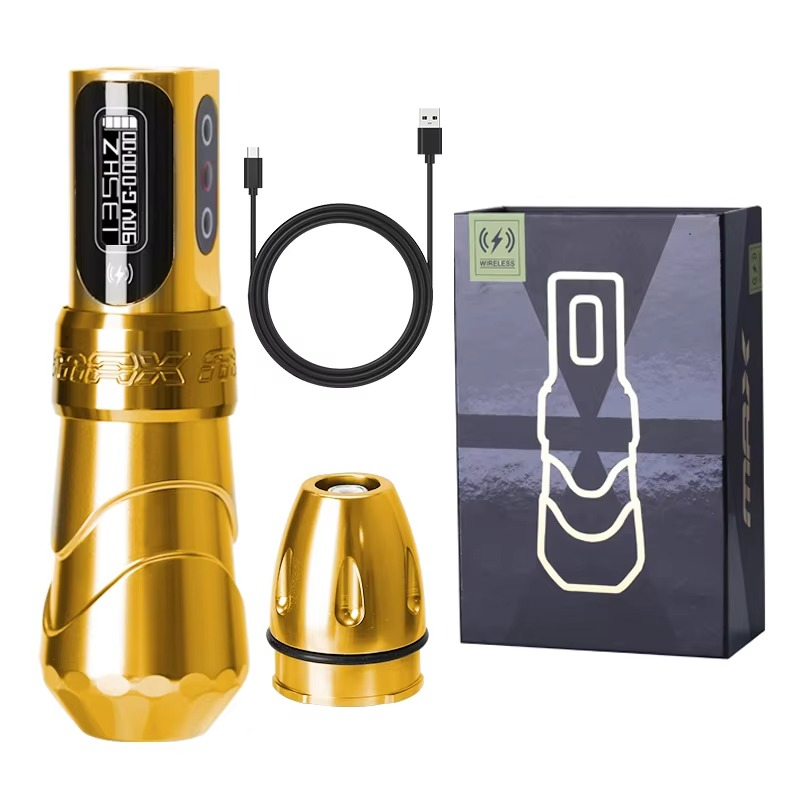 Wireless Tattoo Pen with 10,000 RPM Brushless Motor and LED Display, 10-Hour Battery All Vera Mart